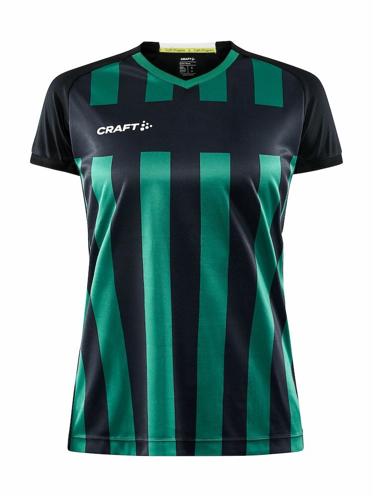 Craft - Progress 2.0 Stripe Jersey W Black/Team Green L