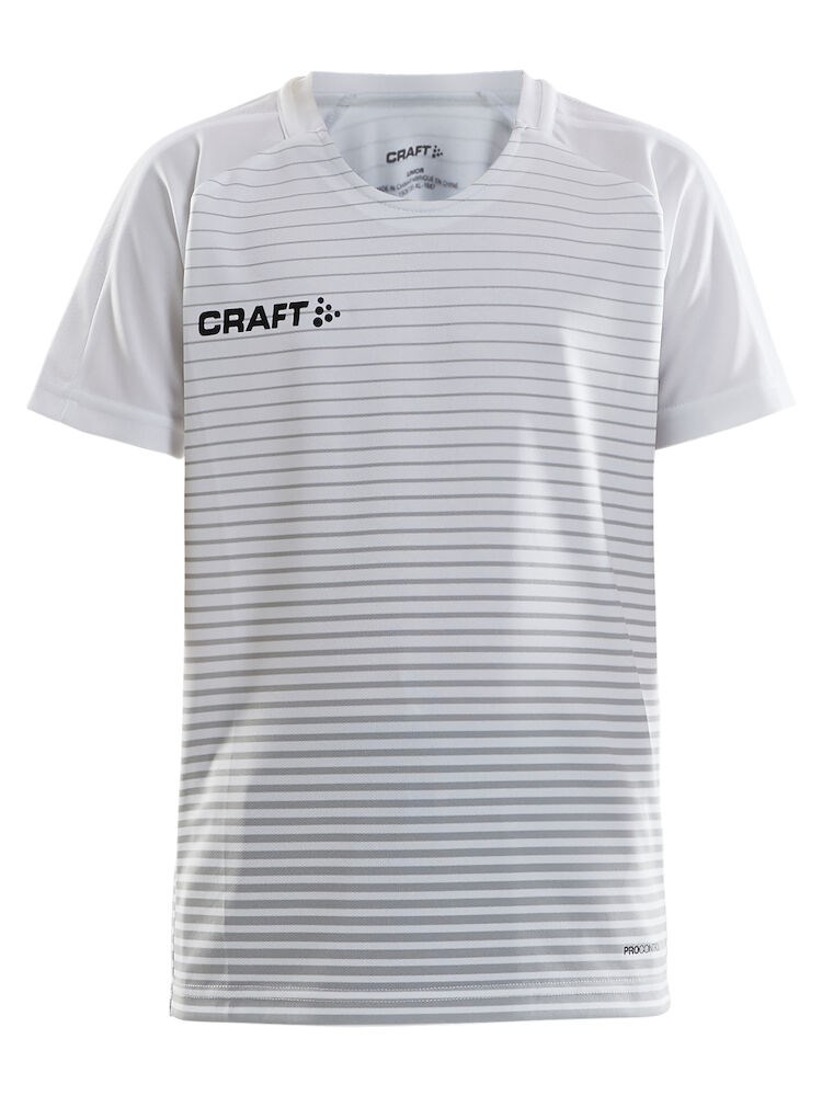Craft - Pro Control Stripe Jersey Jr White/Silver 134/140