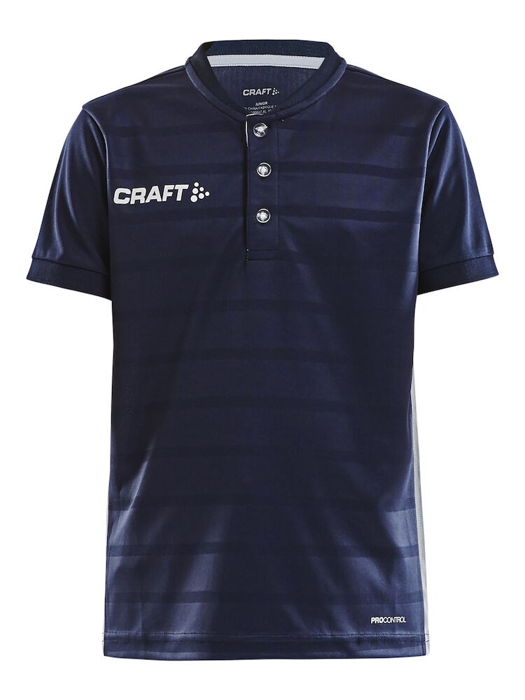 Craft - Pro Control Button Jersey Jr Navy/White 146/152