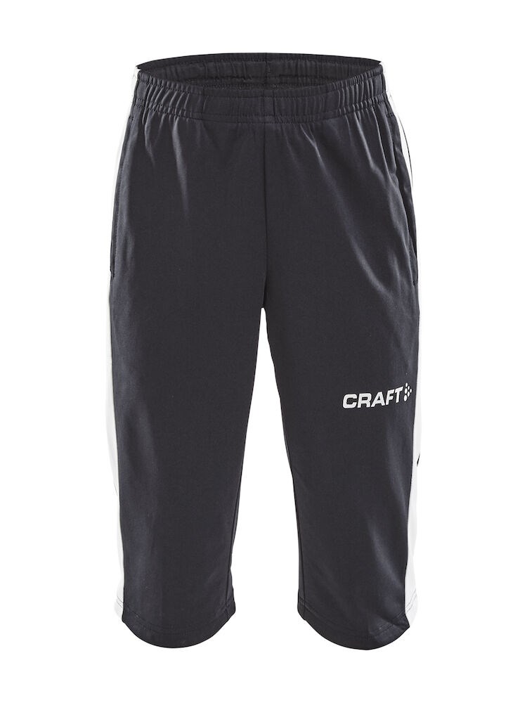 Craft - Progress 3/4 Pants Jr Black/White 146/152