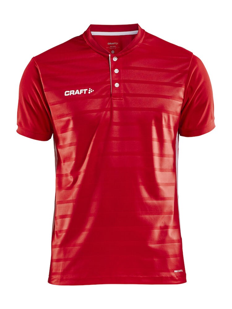 Craft - Pro Control Button Jersey M Bright Red/White XXL