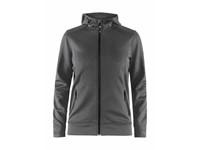 Craft - Noble Full Zip Hood W Darkgrey melange XL