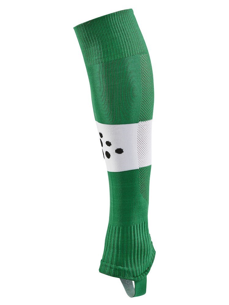 Craft - Pro Control Stripe W-O Foot Socks Jr Team Green/White 0