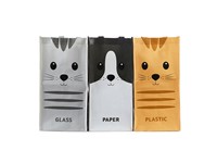 Set recyclingzakken,Meow,x3,gerecycled plastic