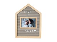Frame & brievenraad,Home,10x15,grijs,hout