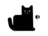 Magnetische koelkast board,Meow,zwart,met stift