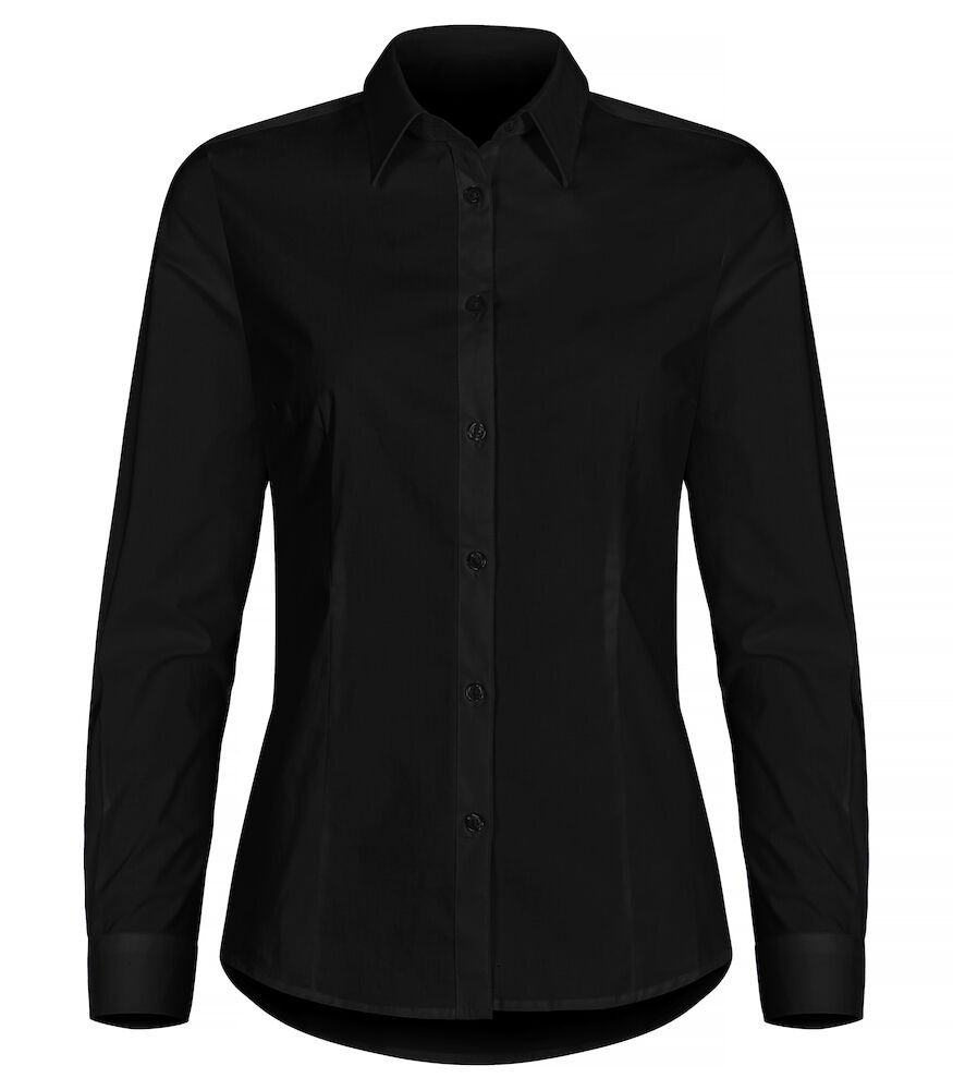 Clique - Stretch Shirt L/S Women Zwart 38/M