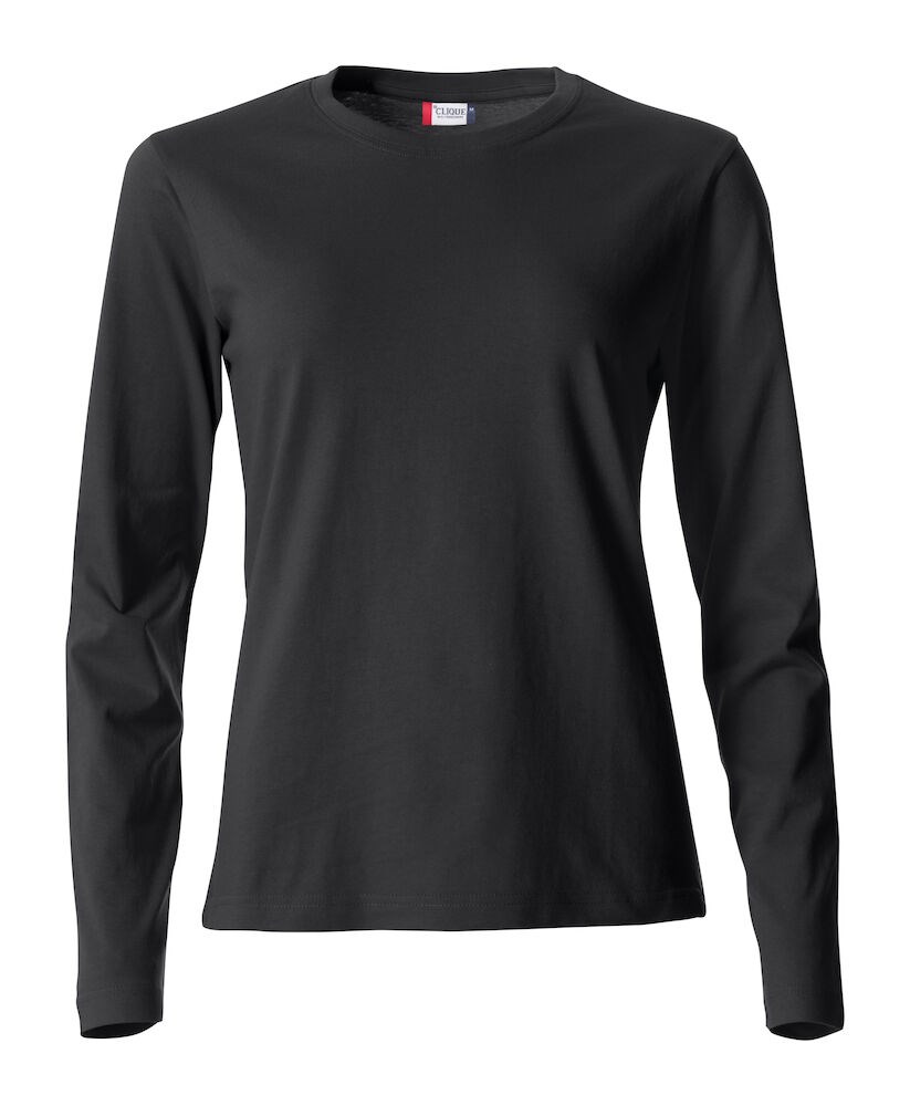 Clique - Basic-T L/S Women Zwart M