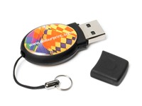 Epoxy Oval USB FlashDrive Rood