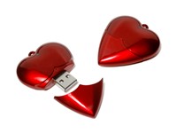 Heart USB FlashDrive Rood