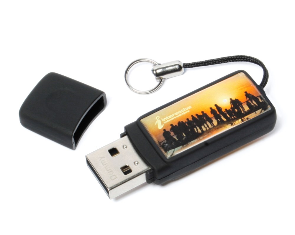 Epoxy Rectangle USB FlashDrive Zwart