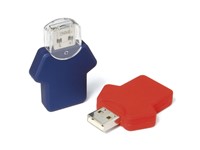 TShirt USB Flashdrive Blauw