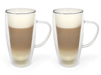 Dubbelwandig glas Cappuccino/Latte Macchiato, 400 ml, 2 stuks