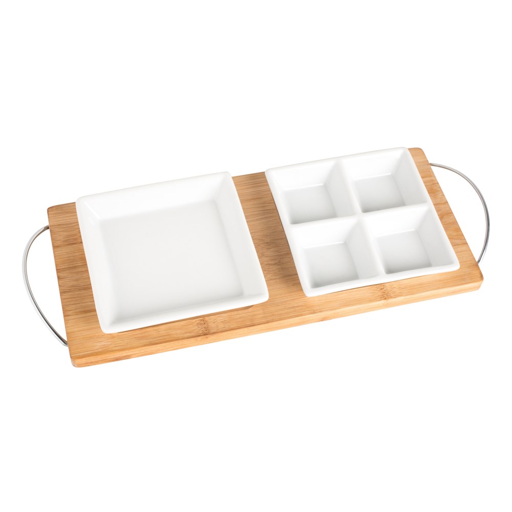 Bamboe tray met 2 Schalen REFLECTS-GETXO