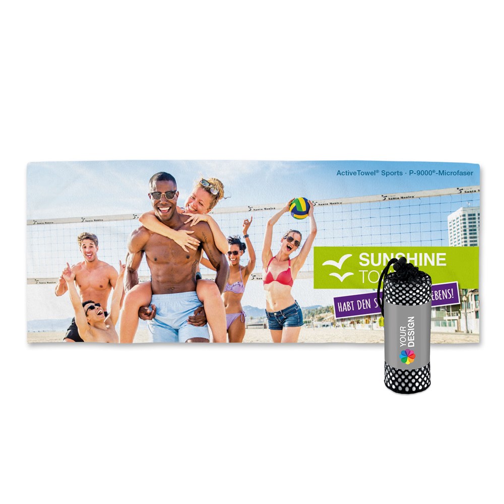 ActiveTowel® Sports 180x70 cm met individueel papierbanderole, all inclusive pakket
