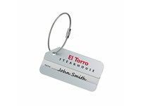 Aluminum Luggage Tag Silver