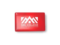 Badge Megan Rechthoek, 74 x 40 mm, Magneet, Doming in full color