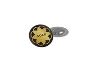 Badge Megan Metal, Round, 40 mm, Magnet, Doming in full color