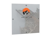 Horae Wall Clock Square 240 x 240 mm, Silver Clock Hands