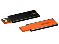 USB stick Skim 2.0 zwart-oranje 1GB