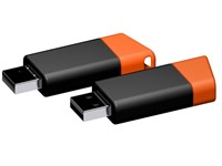 USB stick Flow 2.0 oranje-zwart 4GB