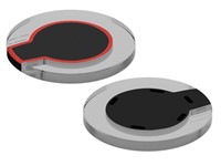Draadloze oplader Gloss 5W transparant-zwart-rood