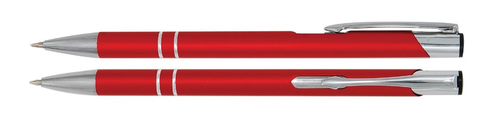 Aluminium balpen slank rood