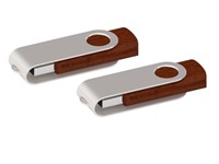 USB stick Twister 2.0 hout walnoot 1Gb