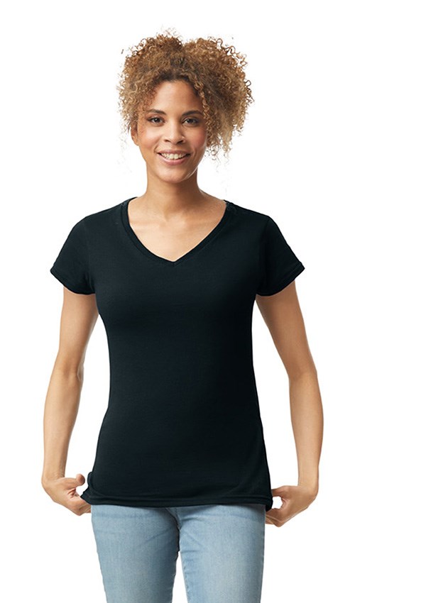 Gildan T-shirt V-Neck SoftStyle SS for her