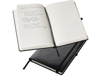 Gelinieerd notitieboekje met een elastische band