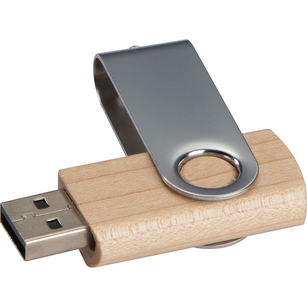 USB-stick twist van hout, licht4GB