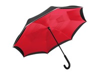 Normale paraplu FARE®-Contrary - zwart/rood