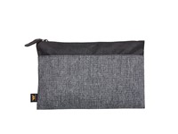 zipper bag ELEGANCE - zwart-grijs strooi