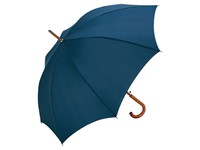 AC gewone paraplu met houten schacht - marineblauw
