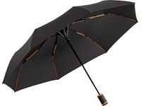 Zakparaplu FARE® AC-Mini Style - zwart-oranje