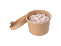 Snoeppot kraft karton deksel 240 ml