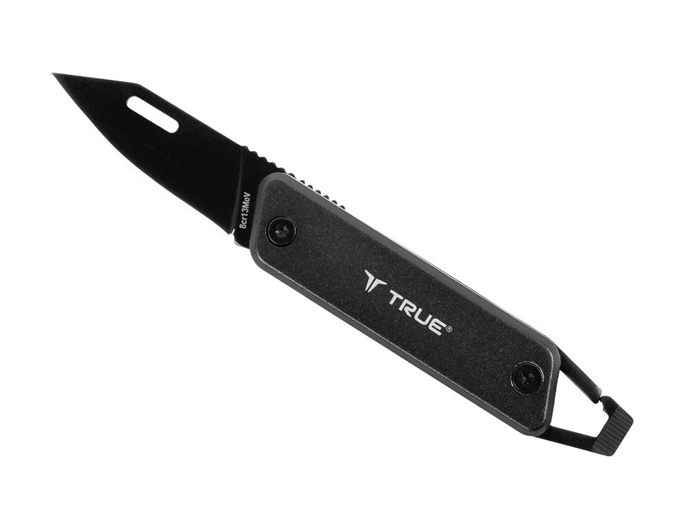 True Utility Modern Keychain Knife Grey Clam