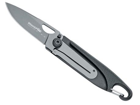 Black Fox Pocketknife Titanium Coating Zytel heft