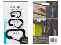 Nite Ize Karabijnhaak Slidelock 3-Pack Zwart #2 #3 #4