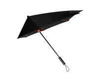 STORMaxi - Arodynamische stormparaplu - Handopening - Windproof -  92 cm - Zwart / Oranje