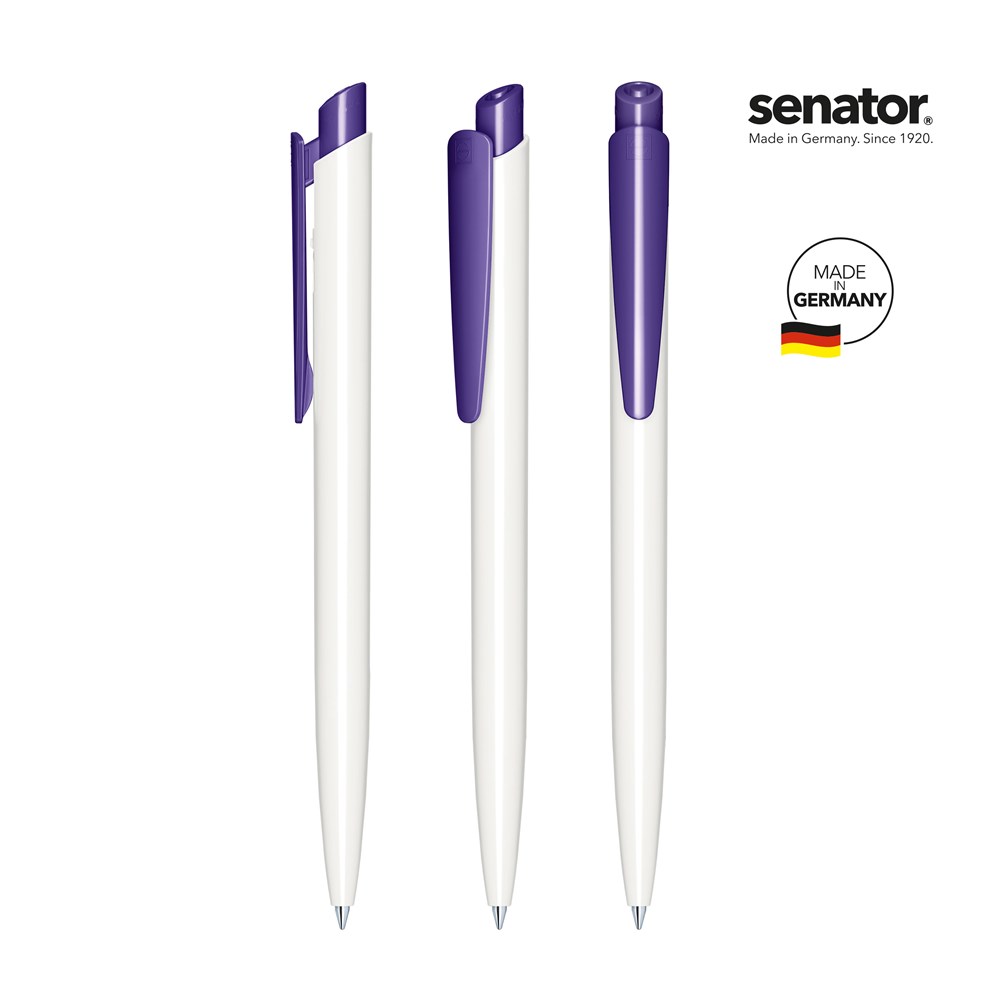 senator® Dart Polished Basic  Druckkugelschreiber, wit,geel 7408