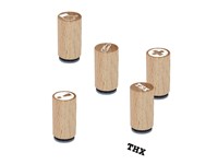 Mini houtstempels - woodies - extra tampondruk 1-c aan de zijkant