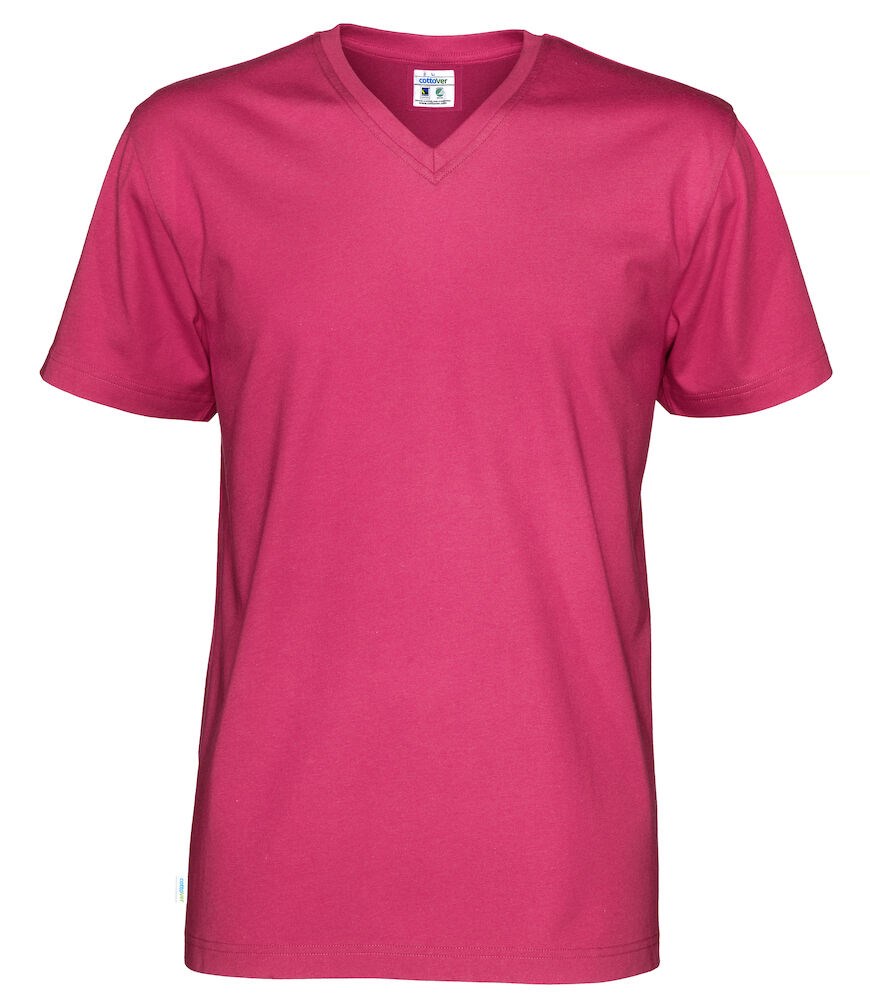 T-SHIRT V-NECK MAN DARK CERISE XXL