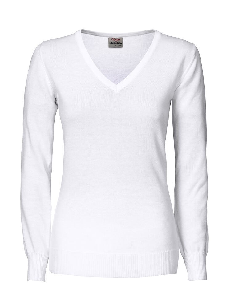 PRINTER FOREHAND LADY KNITTED PULLOVER WHITE XS