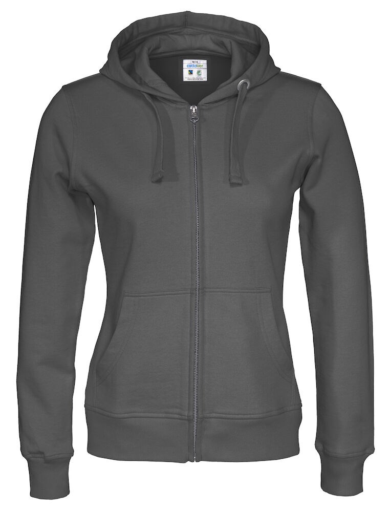 FULL ZIP HOOD LADY CHARCOAL M