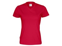 T-SHIRT V-NECK LADY RED S