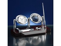 Bureau set met wereldbol van glas