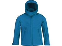 B&C Kids' hooded softshell jacket