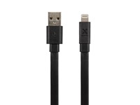 Flat USB to Lightning cable (3m) Black