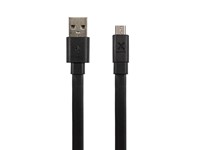 Flat USB to Micro USB cable (3m) Black